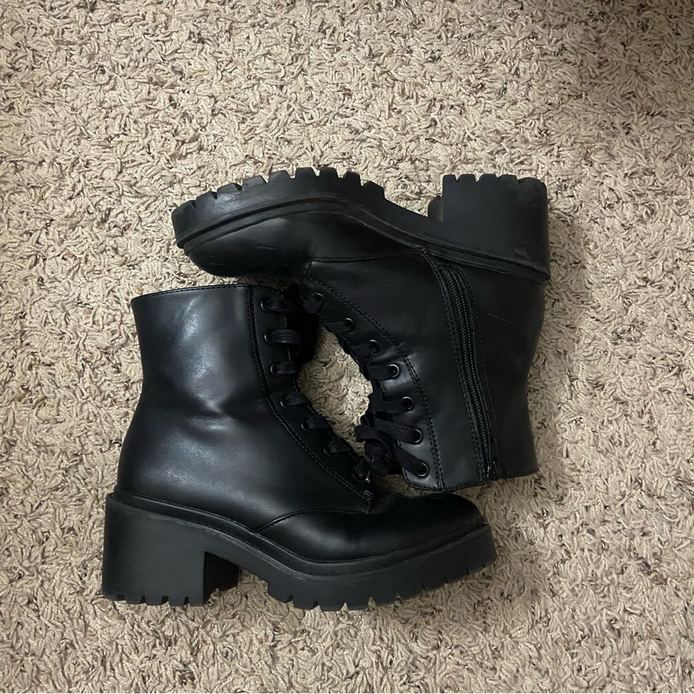 A New Day black combat boots